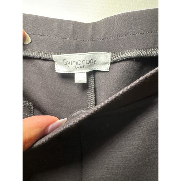 Symphony by a.f Pull on Pants Ponte Knit Bootcut Elastic Waist Comfort Large - Picture 3 of 4